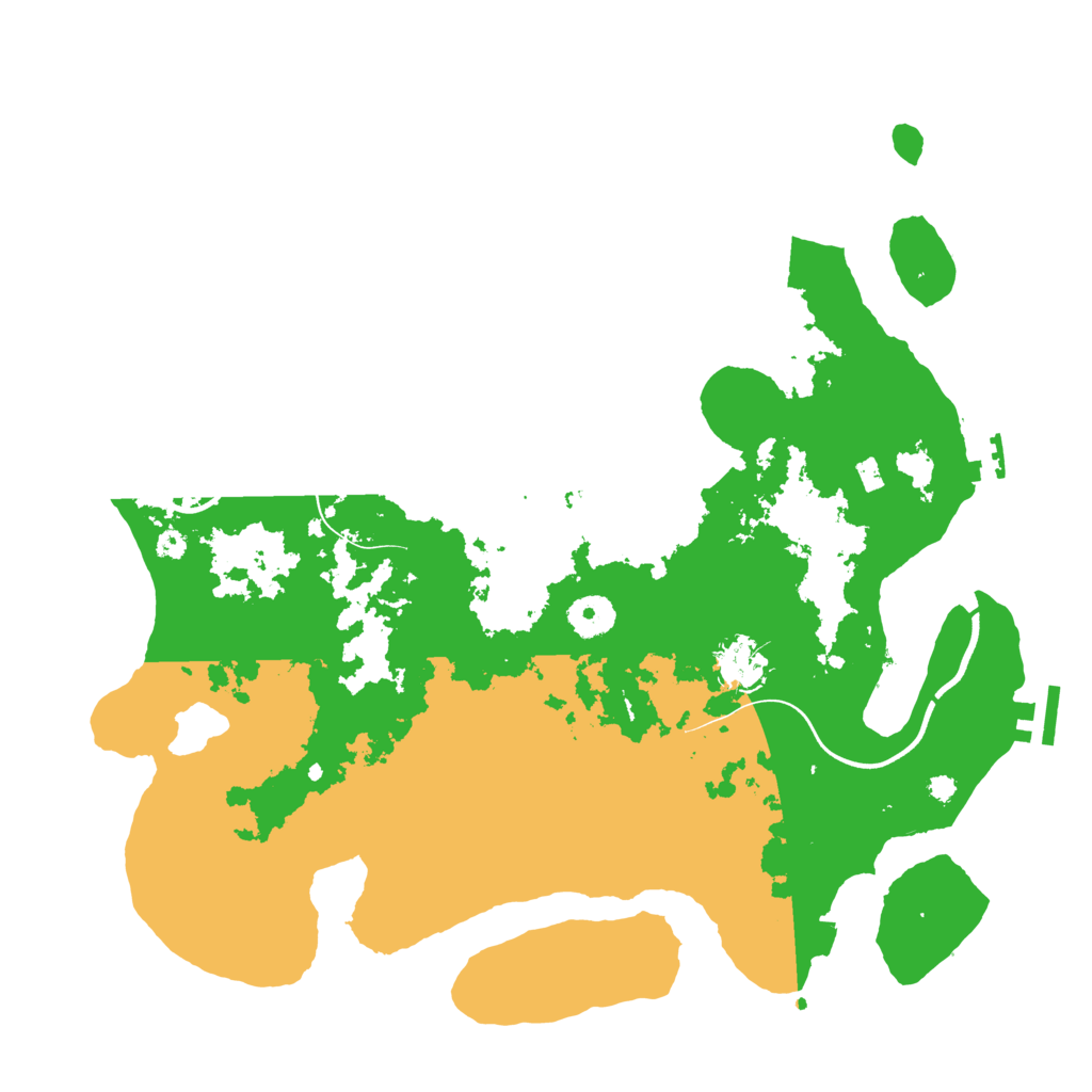 Biome Rust Map: Procedural Map, Size: 3700, Seed: 124909771