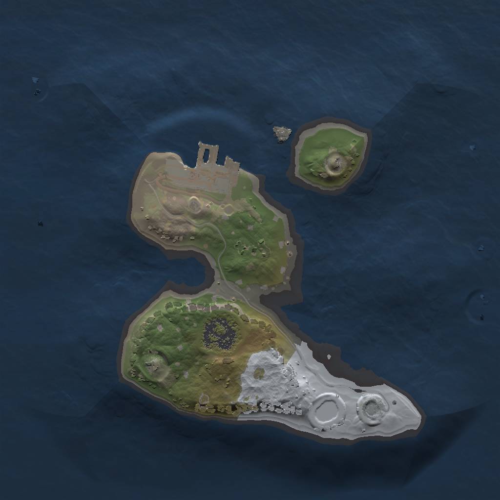 Rust Map: Procedural Map, Size: 1500, Seed: 1455700369, 4 Monuments