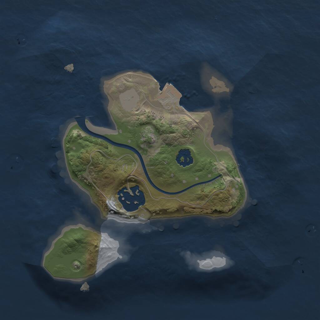 Rust Map: Procedural Map, Size: 1850, Seed: 714711230, 2 Monuments