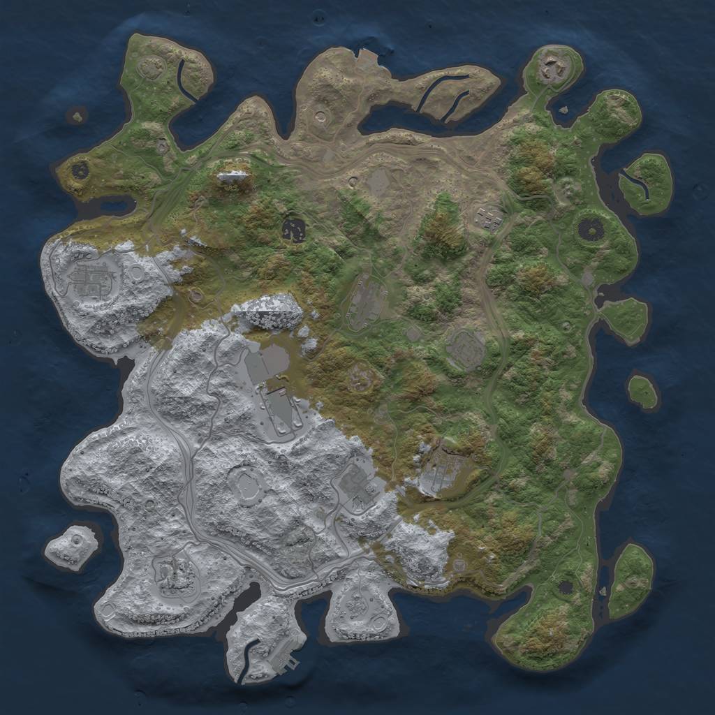 Rust Map: Procedural Map, Size: 4250, Seed: 7807965, 17 Monuments