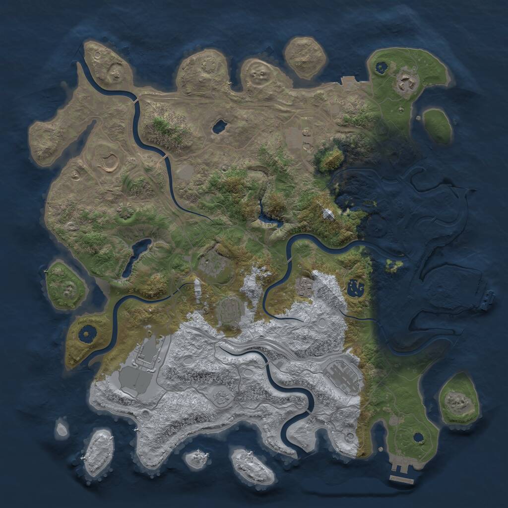 Rust Map: Procedural Map, Size: 4250, Seed: 289482778, 15 Monuments