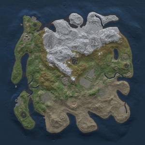 Thumbnail Rust Map: Procedural Map, Size: 3500, Seed: 273423966, 17 Monuments