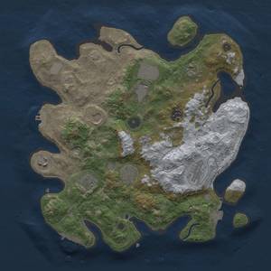 Thumbnail Rust Map: Procedural Map, Size: 3500, Seed: 10021512, 17 Monuments