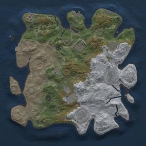 Thumbnail Rust Map: Procedural Map, Size: 3700, Seed: 17392151, 18 Monuments