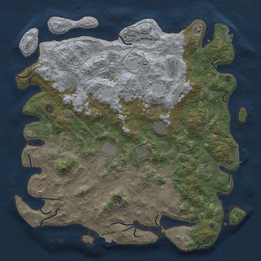 Rust Map: Procedural Map, Size: 4750, Seed: 504, 19 Monuments