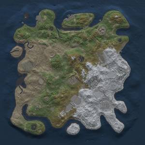 Thumbnail Rust Map: Procedural Map, Size: 3700, Seed: 258946896, 18 Monuments