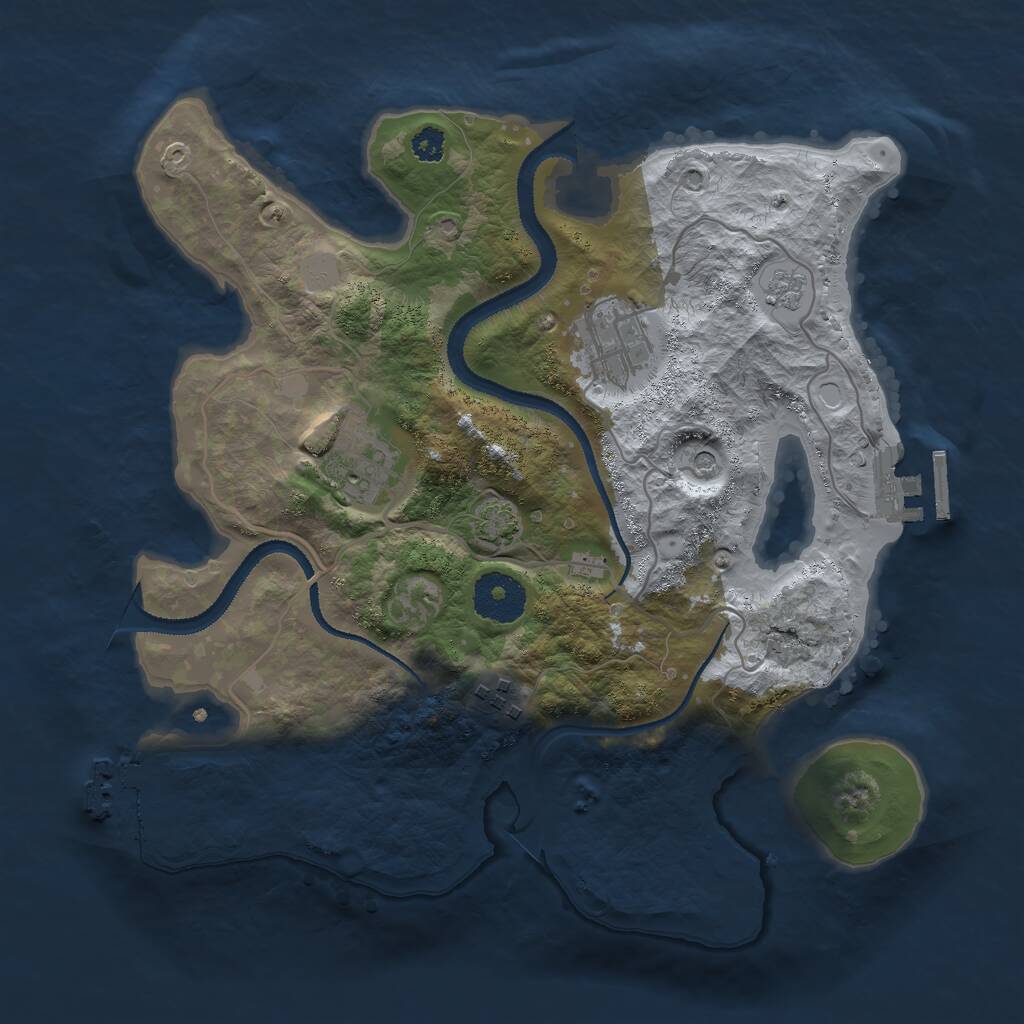 Rust Map: Procedural Map, Size: 3000, Seed: 1878410605, 9 Monuments