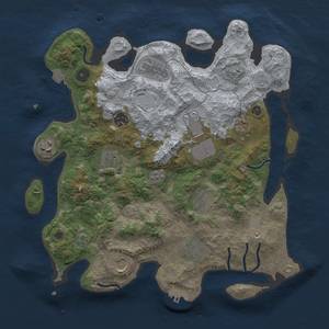 Thumbnail Rust Map: Procedural Map, Size: 3600, Seed: 659831646, 16 Monuments