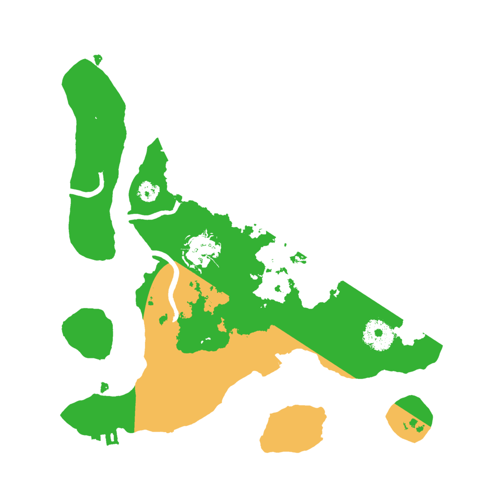 Biome Rust Map: Procedural Map, Size: 2500, Seed: 712345