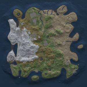 Thumbnail Rust Map: Procedural Map, Size: 3700, Seed: 1224448303, 15 Monuments
