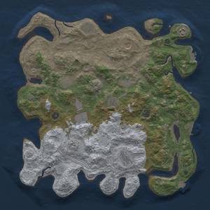 Thumbnail Rust Map: Procedural Map, Size: 4300, Seed: 94582666, 19 Monuments