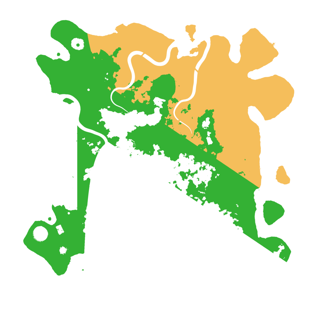 Biome Rust Map: Procedural Map, Size: 3700, Seed: 41421