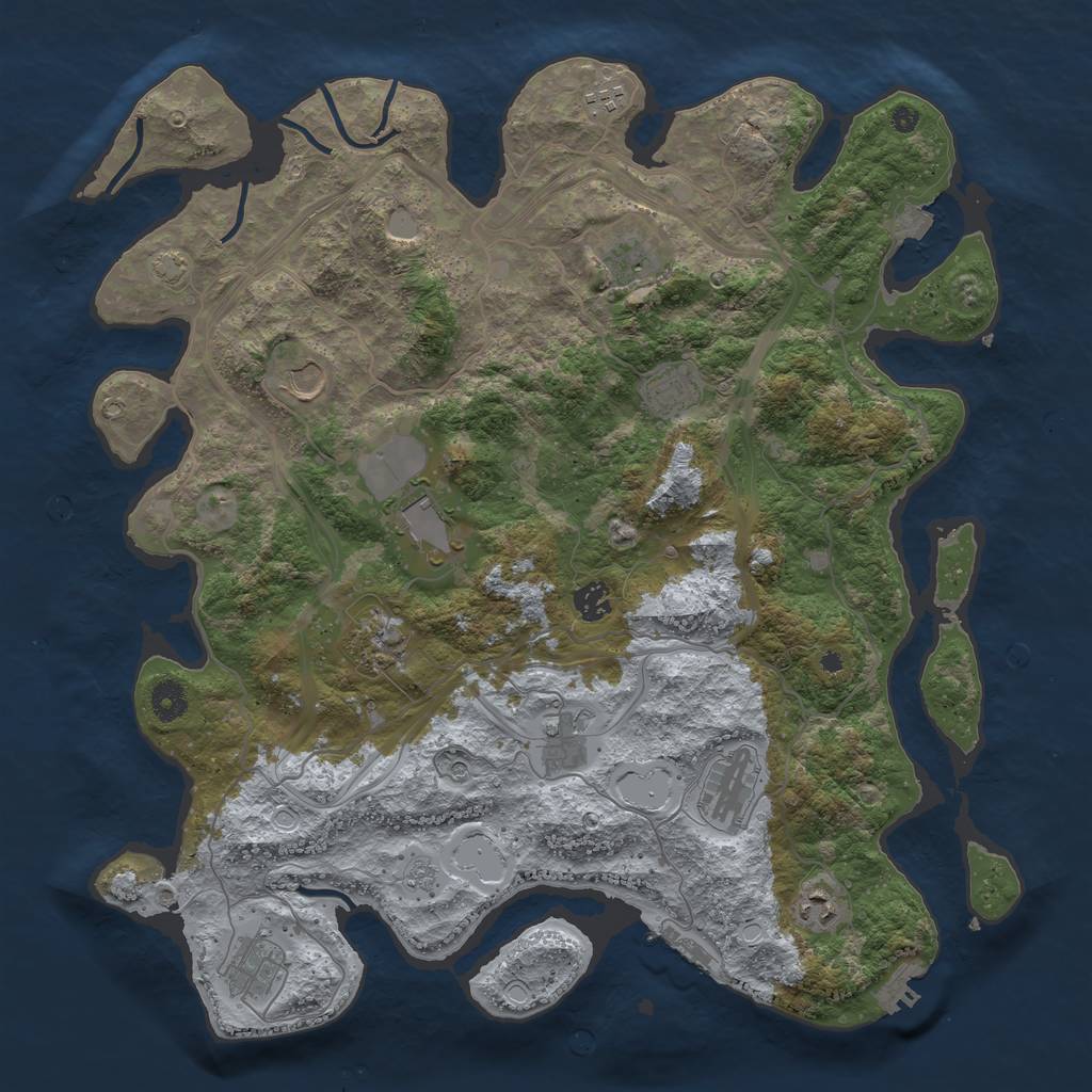 Rust Map: Procedural Map, Size: 4250, Seed: 2060250923, 19 Monuments