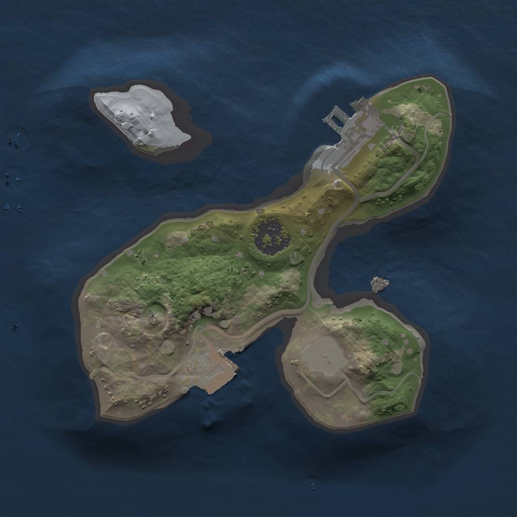 Rust Map: Procedural Map, Size: 1500, Seed: 1716917542, 4 Monuments