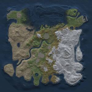 Thumbnail Rust Map: Procedural Map, Size: 3900, Seed: 54273681, 17 Monuments