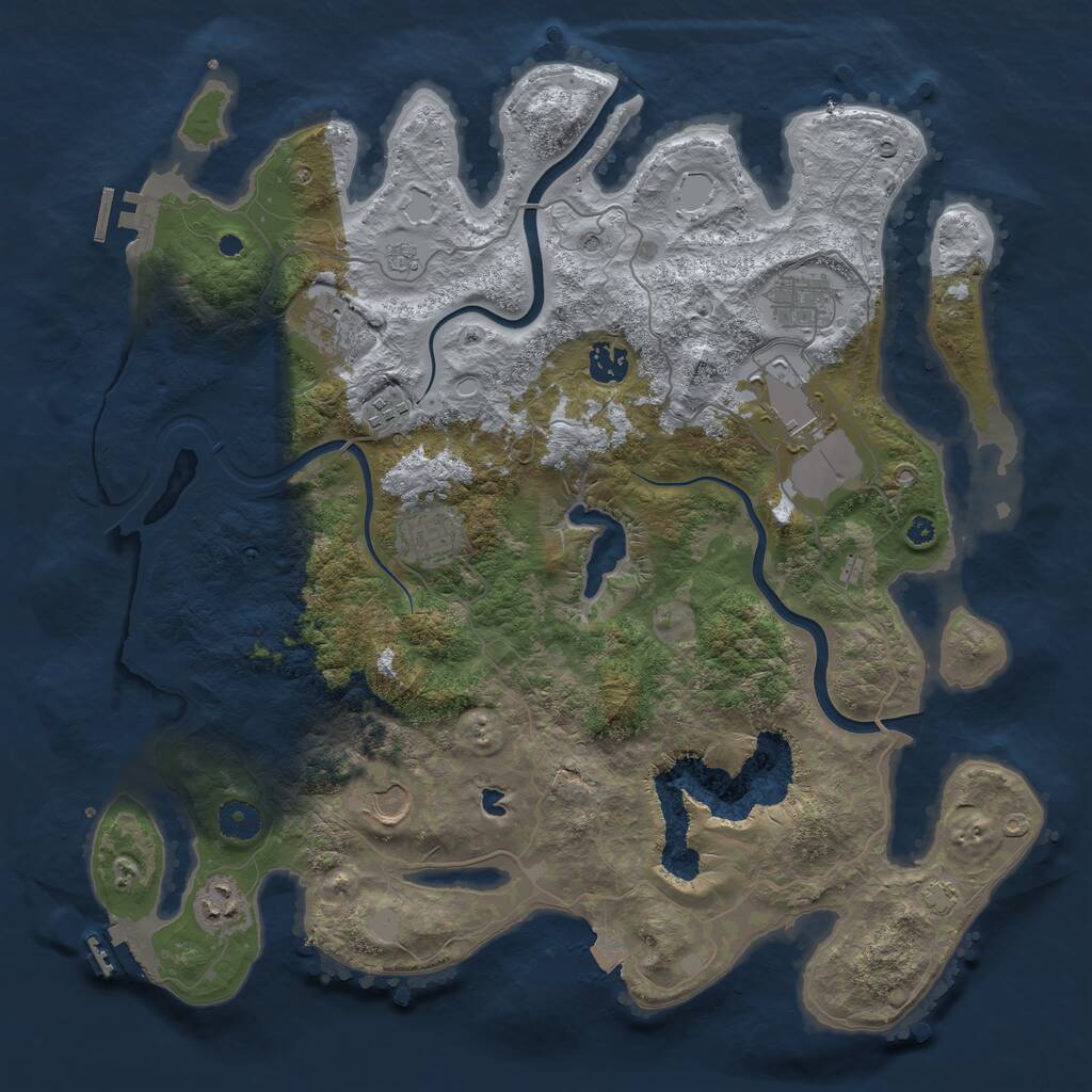 Rust Map: Procedural Map, Size: 4000, Seed: 271020234, 14 Monuments