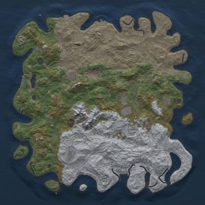 Thumbnail Rust Map: Procedural Map, Size: 5000, Seed: 2144373513, 19 Monuments