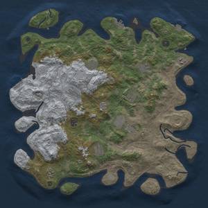 Thumbnail Rust Map: Procedural Map, Size: 4300, Seed: 56062955, 19 Monuments