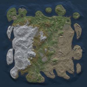 Thumbnail Rust Map: Procedural Map, Size: 4250, Seed: 84628483, 19 Monuments