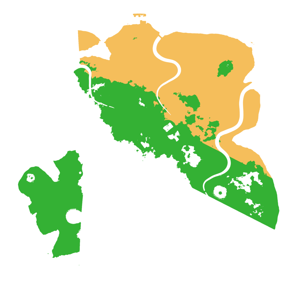 Biome Rust Map: Procedural Map, Size: 3500, Seed: 4524521