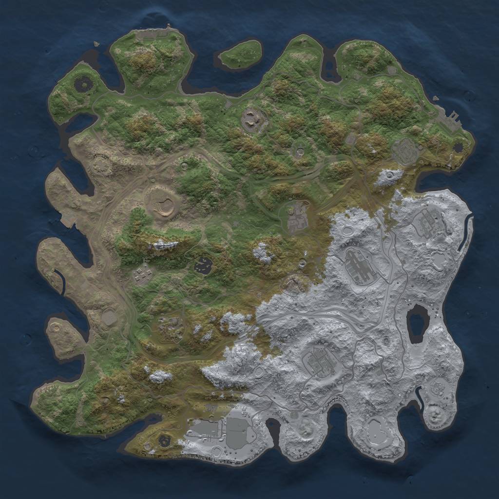Rust Map: Procedural Map, Size: 4250, Seed: 2122177292, 19 Monuments