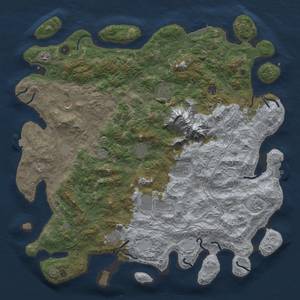 Thumbnail Rust Map: Procedural Map, Size: 5000, Seed: 273736, 19 Monuments