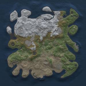 Thumbnail Rust Map: Procedural Map, Size: 3500, Seed: 1413328280, 15 Monuments