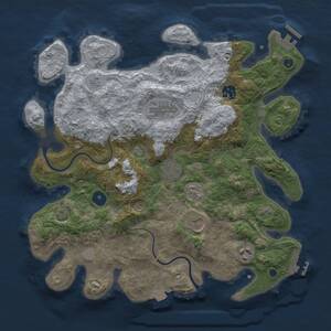 Thumbnail Rust Map: Procedural Map, Size: 3500, Seed: 1413328280, 11 Monuments