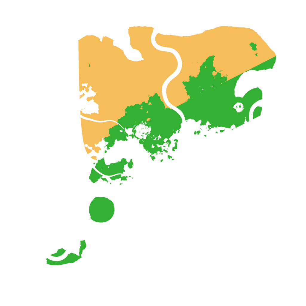 Biome Rust Map: Procedural Map, Size: 3200, Seed: 386055914