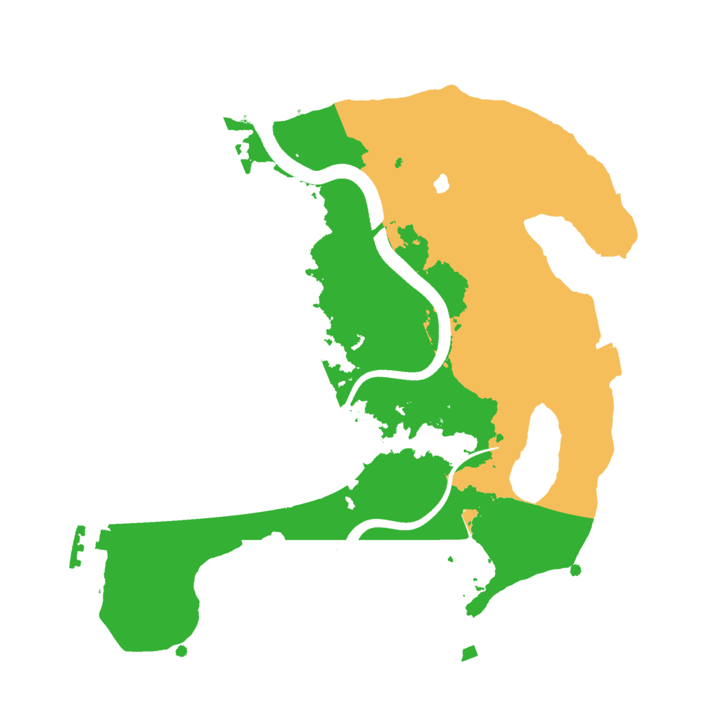 Biome Rust Map: Procedural Map, Size: 2500, Seed: 1692658648