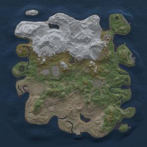 Thumbnail Rust Map: Procedural Map, Size: 3700, Seed: 863614640, 18 Monuments