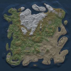 Thumbnail Rust Map: Procedural Map, Size: 4500, Seed: 1125941801, 19 Monuments