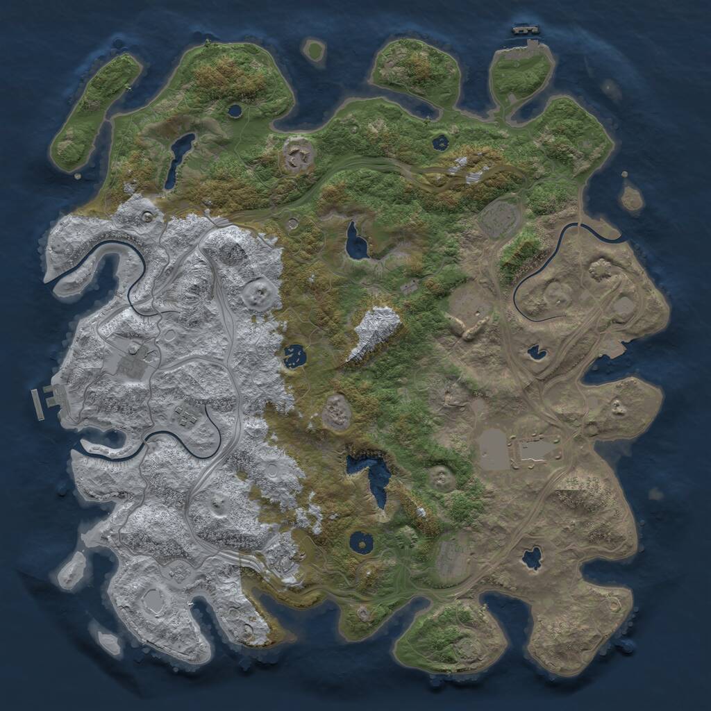Rust Map: Procedural Map, Size: 4500, Seed: 15687346, 15 Monuments