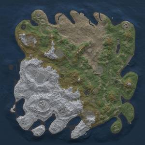 Thumbnail Rust Map: Procedural Map, Size: 4096, Seed: 595345677, 17 Monuments