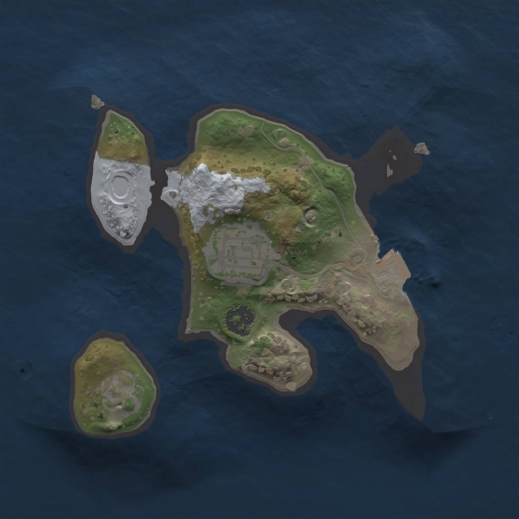 Rust Map: Procedural Map, Size: 1800, Seed: 2, 4 Monuments