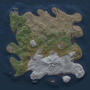 Thumbnail Rust Map: Procedural Map, Size: 3500, Seed: 39849135, 17 Monuments