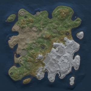 Thumbnail Rust Map: Procedural Map, Size: 3500, Seed: 392844231, 14 Monuments