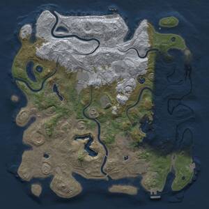 Thumbnail Rust Map: Procedural Map, Size: 4500, Seed: 1999215849, 15 Monuments