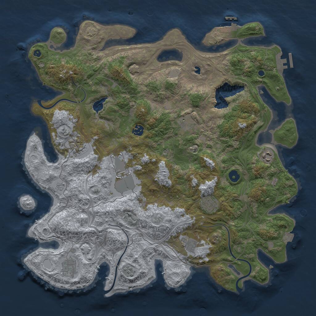 Rust Map: Procedural Map, Size: 4250, Seed: 11237, 15 Monuments