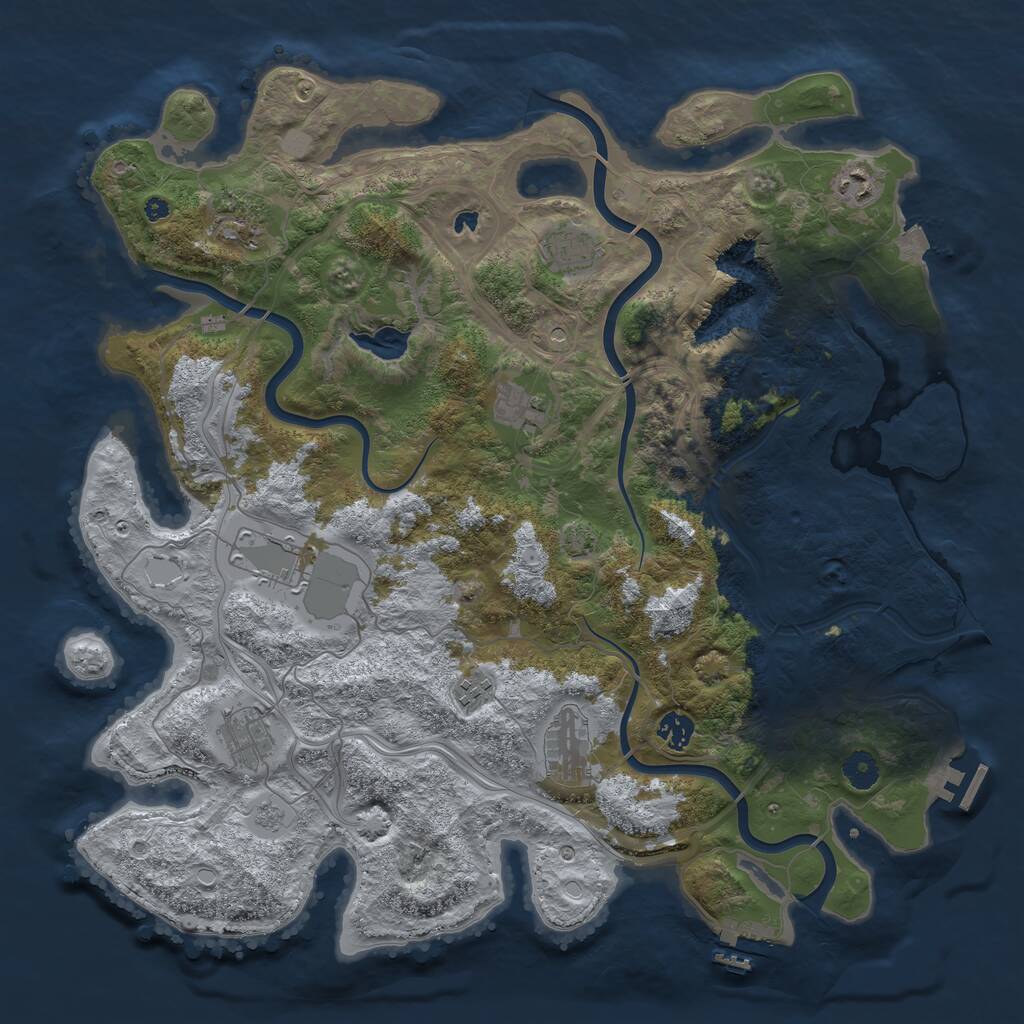 Rust Map: Procedural Map, Size: 4250, Seed: 11237, 15 Monuments