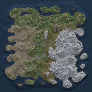 Thumbnail Rust Map: Procedural Map, Size: 4500, Seed: 1127800467, 17 Monuments