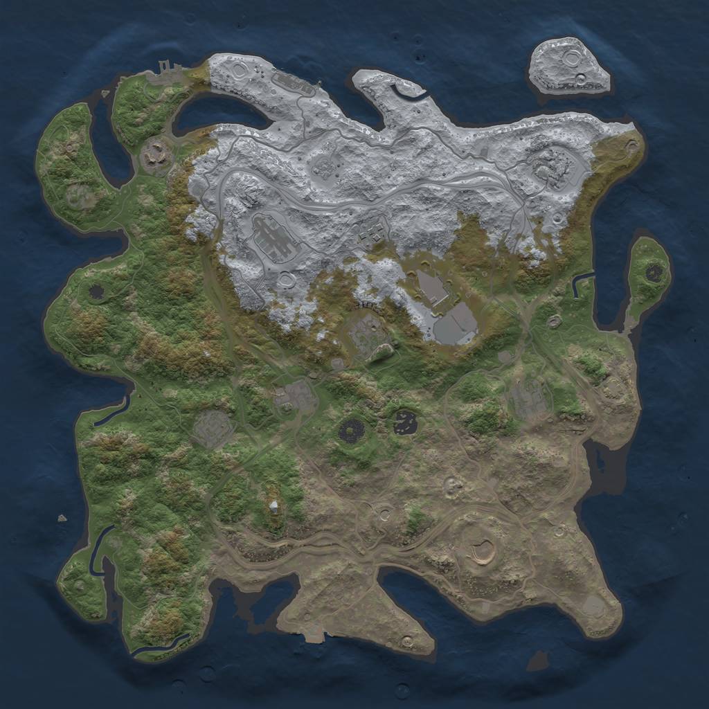 Rust Map: Procedural Map, Size: 4250, Seed: 1519391516, 19 Monuments