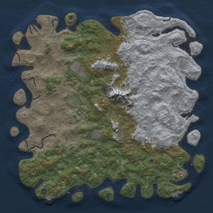 Thumbnail Rust Map: Procedural Map, Size: 5500, Seed: 52596399, 19 Monuments