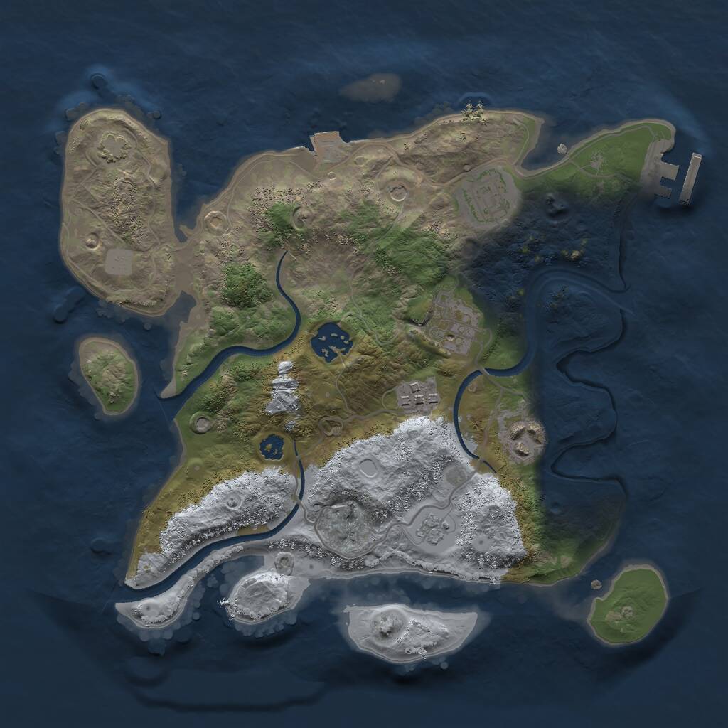 Rust Map: Procedural Map, Size: 2900, Seed: 2337819, 10 Monuments