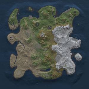 Thumbnail Rust Map: Procedural Map, Size: 3300, Seed: 1453362596, 16 Monuments