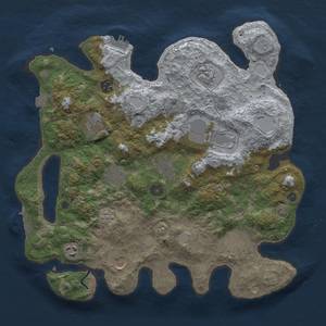 Thumbnail Rust Map: Procedural Map, Size: 3700, Seed: 555621365, 18 Monuments