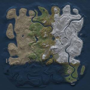 Thumbnail Rust Map: Procedural Map, Size: 4250, Seed: 998057, 14 Monuments