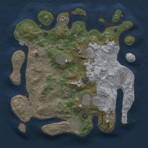 Thumbnail Rust Map: Procedural Map, Size: 3500, Seed: 2109, 16 Monuments