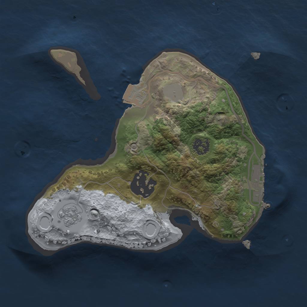 Rust Map: Procedural Map, Size: 1800, Seed: 34253245, 6 Monuments