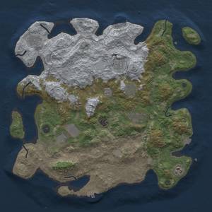 Thumbnail Rust Map: Procedural Map, Size: 4000, Seed: 1927218308, 17 Monuments